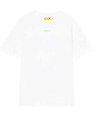 Off-White c/o Virgil Abloh オフホワイト キッズ ダイアグ バックプリント クルーネック Tシャツ - White