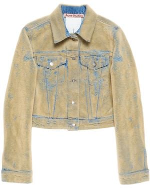 Acne Studios Textured Denim Jacket - Natural