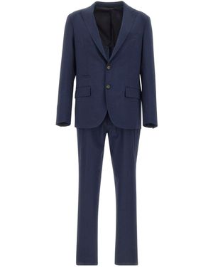 Eleventy Single-Breasted Suit - Blue
