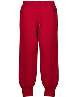 Ami Paris Ami Ami De Coeur Patch Knit Joggers - Red