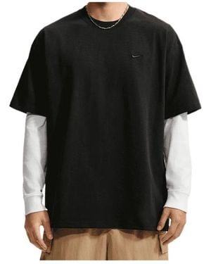 Nike Logo-Embroidered T-Shirt - Black