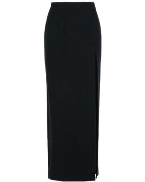 Alessandra Rich Side Slit Long Skirt - Black
