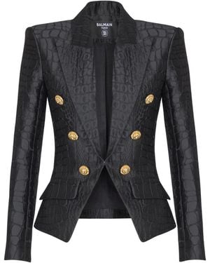 Balmain 6-Button Jacket - Black