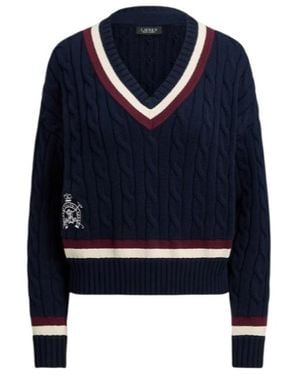 Ralph Lauren Cable Knit Pullover - Blue
