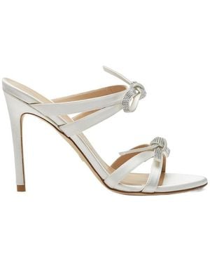 Stuart Weitzman 110Mm Sw Bow Crystal Embellished Sandals - White