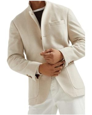 Brunello Cucinelli Long Sleeve Casual Jacket - White