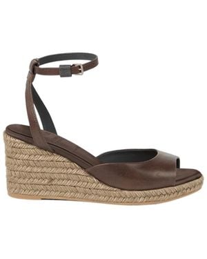 Brunello Cucinelli 55Mm Monili-Detail Espadrilles - Metallic