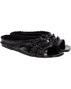 Dries Van Noten Square Toe Slippers - Black