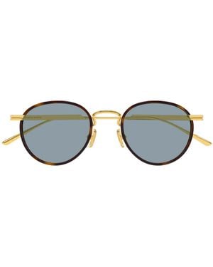 Bottega Veneta Eyewear Round Frame Sunglasses - Blue