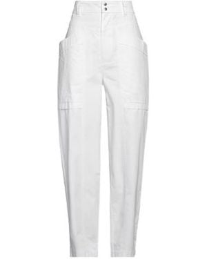Isabel Marant Solid Color Wide-Leg Pants - White