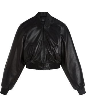 Phoebe Philo Pilot Leather Jacket - Black
