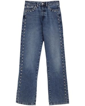 Paloma Wool Studded Boyfriend Denim Trousers - Blue