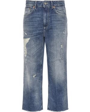 Dondup Distressed Wide-Leg Jeans - Blue