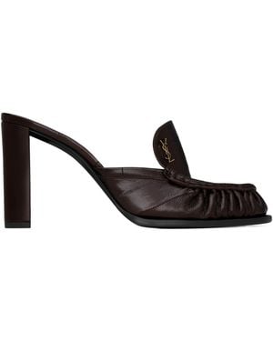 Saint Laurent Le Loafer Mules - Black