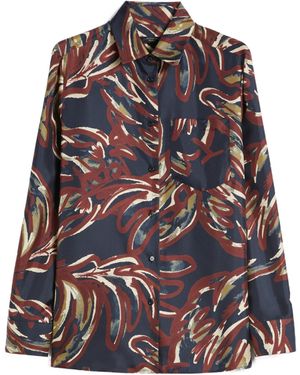 Weekend by Maxmara Rive Printed Twill Shirt - Multicolour