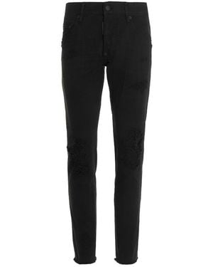 DSquared² Distressed Skinny Jeans - Black