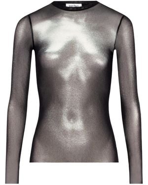 Jean Paul Gaultier Round-Neck Long-Sleeve Shirt - Black