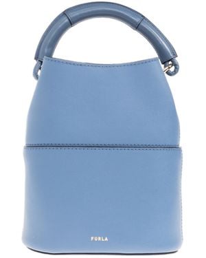 Furla Sfera Leather Tote Bag - Blue