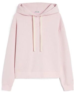 Jil Sander Terry Drawstring Hoodie - Pink