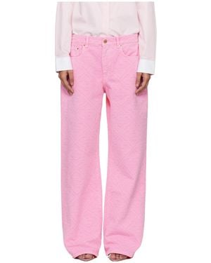 CASABLANCA Logo Allover Jeans - Pink
