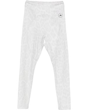 adidas By Stella McCartney Leopard-Print Leggings - White