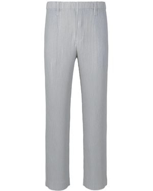 Homme Plissé Issey Miyake Homme Plissé Issey Miyake Tailored Pleated Trousers - Grey