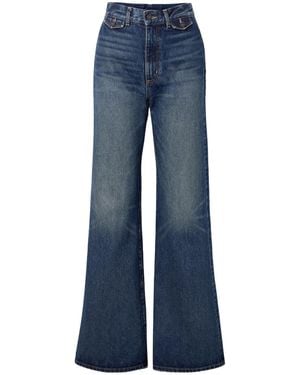 Nili Lotan Edira High-Rise Flared Jeans - Blue
