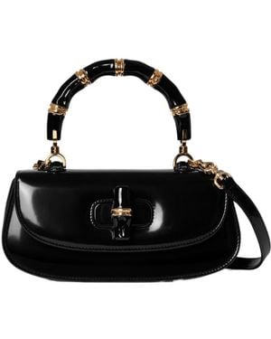 Gucci Bamboo Diva Small Top Handle Bag - Black