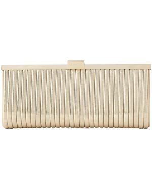 Aquazzura Ruched Clutch - Natural