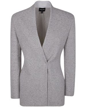 Giorgio Armani Lurex Blazer in White | Lyst