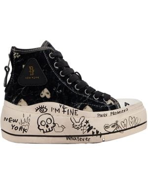 R13 Kurt High-Top Trainers - Black