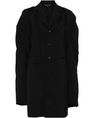 Comme des Garçons Detachable-Sleeves Coat - Black