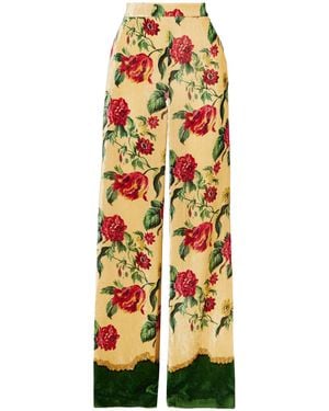 Valentino Floral Pattern Casual Trousers - Multicolour
