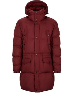 BOSS Casual Hooded Down Jacket - Red