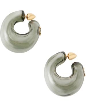 Alaïa Glass Hoop Earrings - Metallic