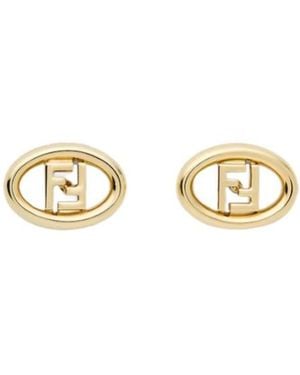 Fendi Orbit Stud Earrings - Metallic