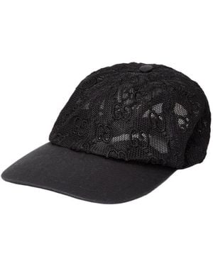 Gucci Lace Monogram Baseball Cap - Black