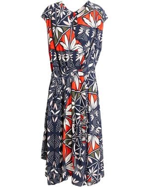 Tory Burch V-Neck Floral Wrap Dress - Blue