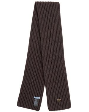 Prada Vertical Ribbed Knitted Scarf - Multicolor