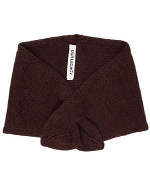 Our Legacy Diamond-Shaped Knitted Mini Scarf - Brown
