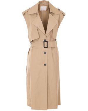 Twinset Belted Trench-Style Dress - Natural