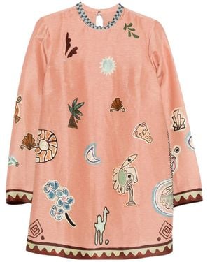 ALÉMAIS Round Neck Dress - Pink