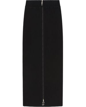 Sportmax Berry Zipped Knitted Skirt - Black