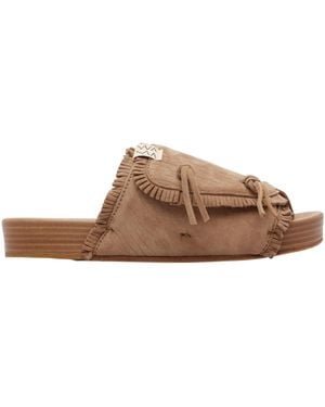 Visvim Christo Shaman-Folk Slippers - Brown