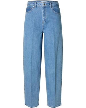 SELECTED Belt Loop Jeans - Blue