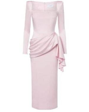 Alex Perry Draped Crêpe Satin Cocktail Dress - Pink