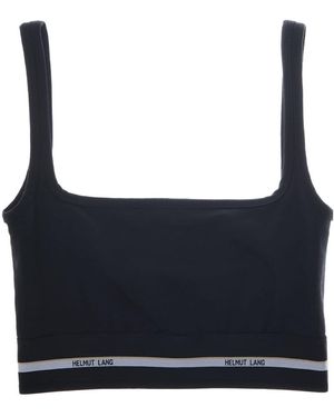 Helmut Lang Logo Band Cropped Top - Blue