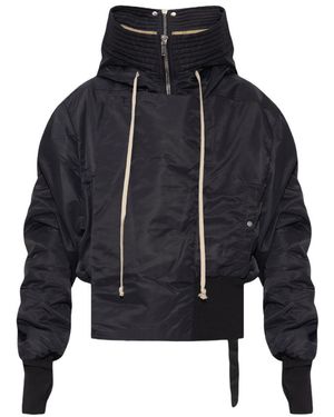 Rick Owens Alice Extra-Long Sleeve Parka Jacket - Blue