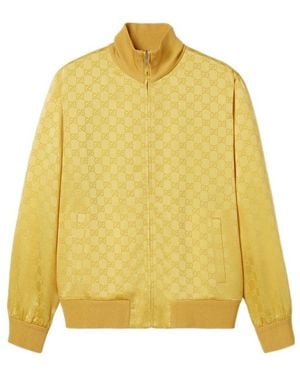 Gucci Monogrammed Zip-Up Jacket - Yellow