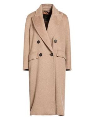 Max Mara Minimalist Doublebreasted Coat - Natural